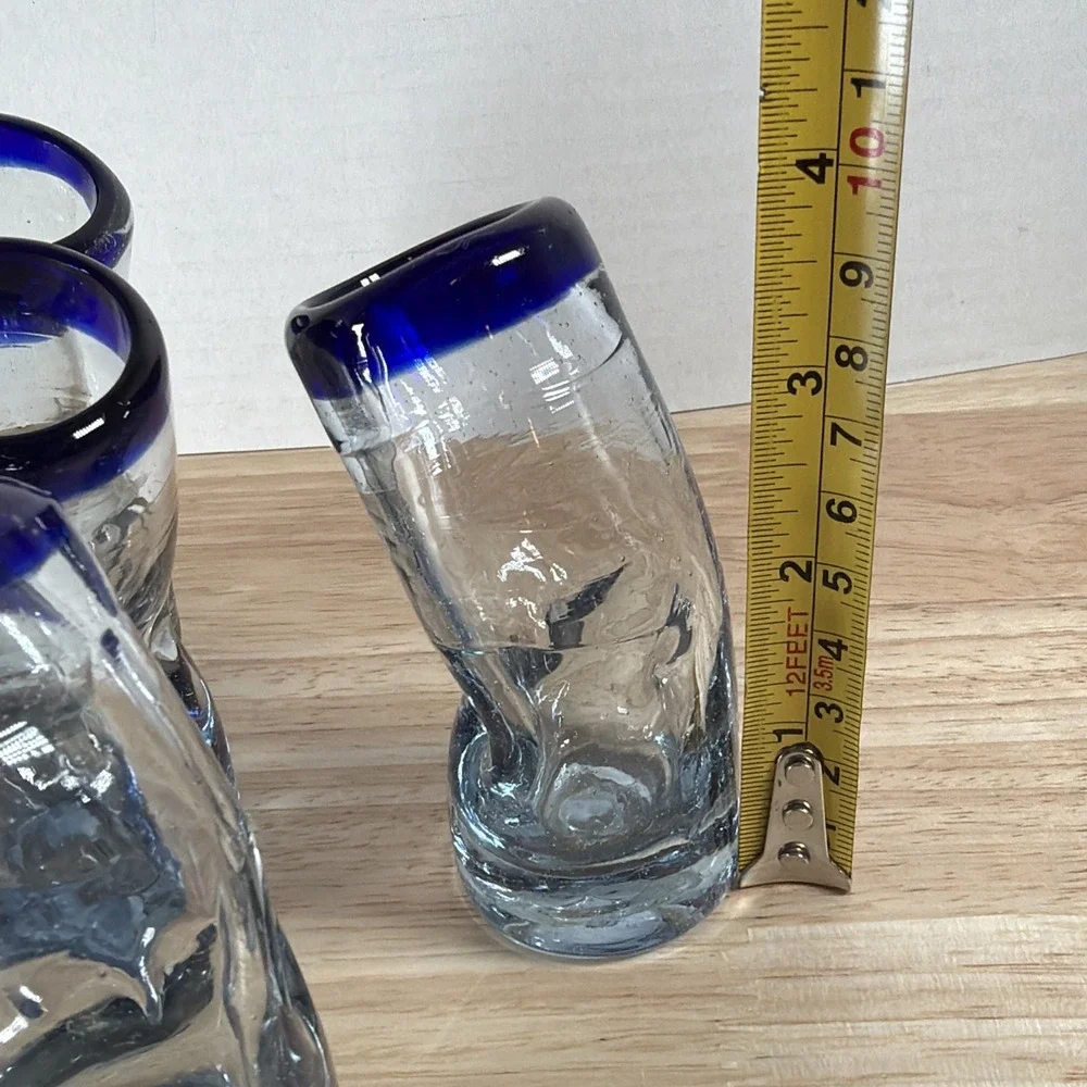 5 Mexican Drinking Glasses 3.75